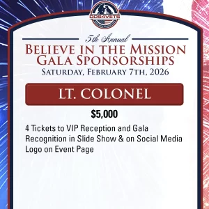 2026 Gala Sponsorship - Lt. Colonel