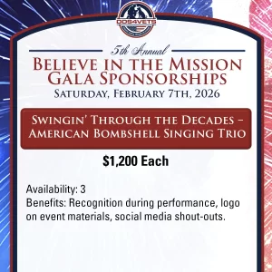 2026 Gala Sponsorship - Swingin’ Through the Decades – American Bombshell Singing Trio