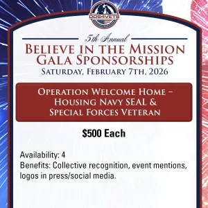 2026 Gala Sponsorship - Operation Welcome Home – Housing Navy SEAL & Special Forces Veteran