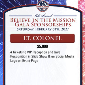 2027 Gala Sponsorship - Lt. Colonel