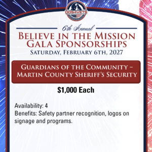 2027 Gala Sponsorship - Guardians of the Community – Martin County Sheriff’s Security